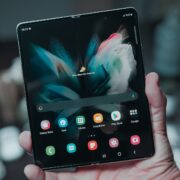 Samsung Galaxy Fold 4 hold by a hand of a person