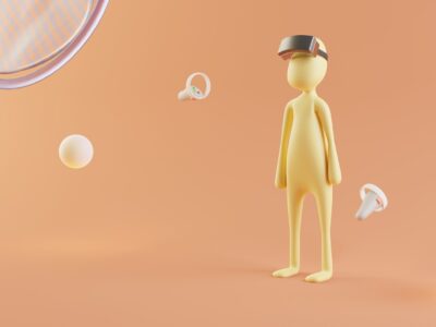 An animated character learning the difference between VR and Metaverse