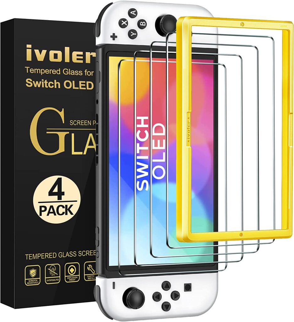 iVoler Tempered Glass Screen Protector Designed for Nintendo Switch OLED Model